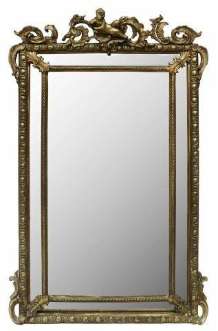 Appraisal: French Louis XVI style giltwood mirror late th early th