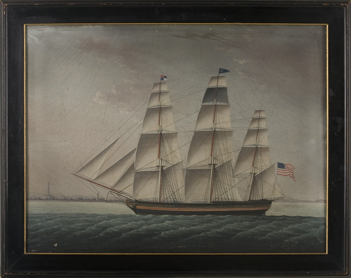 Appraisal: CHINA TRADE PAINTING OF THE SHIP COVINGTON OF BALTIMORE HEADING