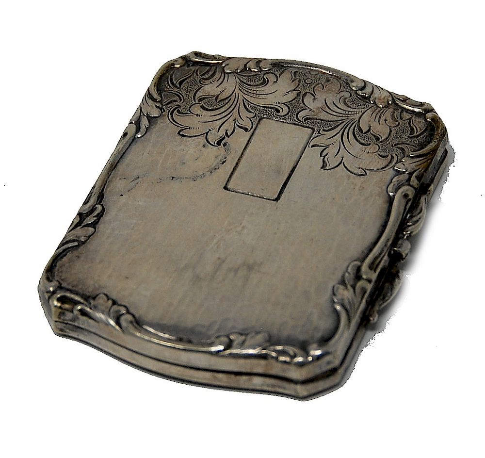 Appraisal: Chased Silver Ladies Compact Silver Ladies Compact With Mirror Packaging