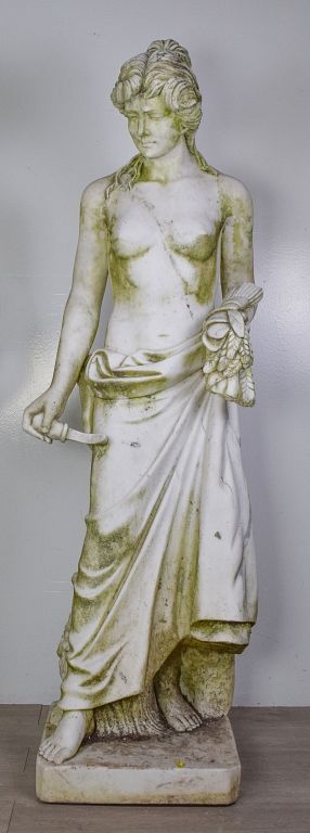 Appraisal: Marble Statue Depicting Springtime Carved marble statue depicting Summer Grecian