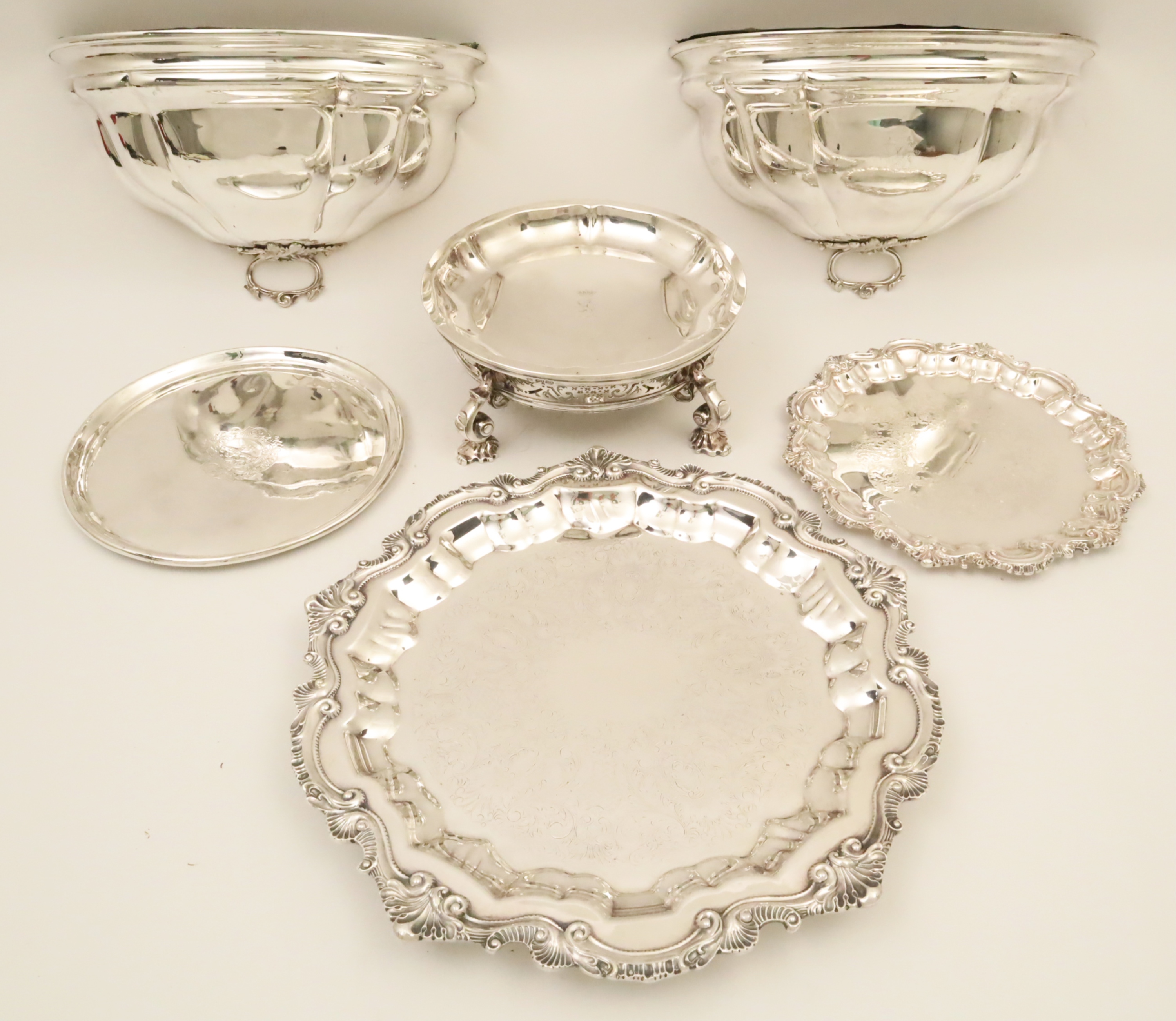 Appraisal: PIECE LOT OF SILVER ITEMS Including a pair of plated