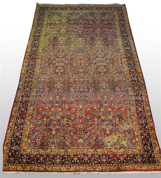 Appraisal: KIRMAN GALLERY CARPET Persia circa feet inches x feet inches