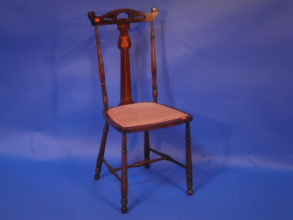 Appraisal: An Arts and Crafts single chair with a pierced top