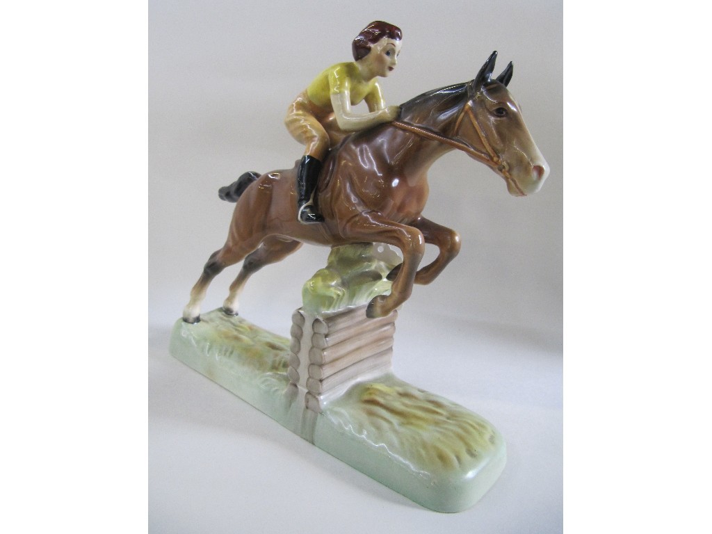 Appraisal: Beswick figure of a girl on horse going over a