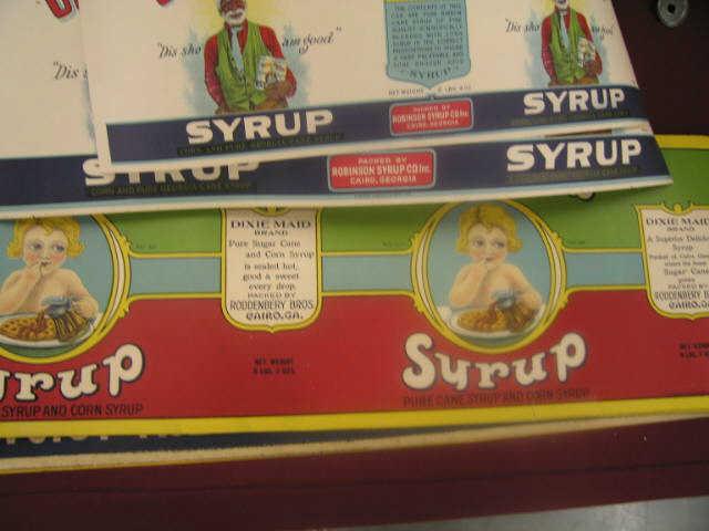 Appraisal: Lot of Early Labels Signs Uncle Remus Syrup Dixie Maid