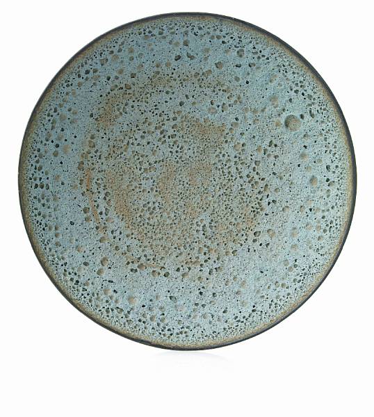 Appraisal: James Lovera American - footed low bowl lava glazed stoneware