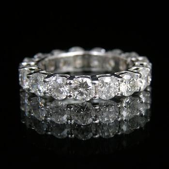 Appraisal: An k White Gold Eternity Diamond Band Carat Cast k