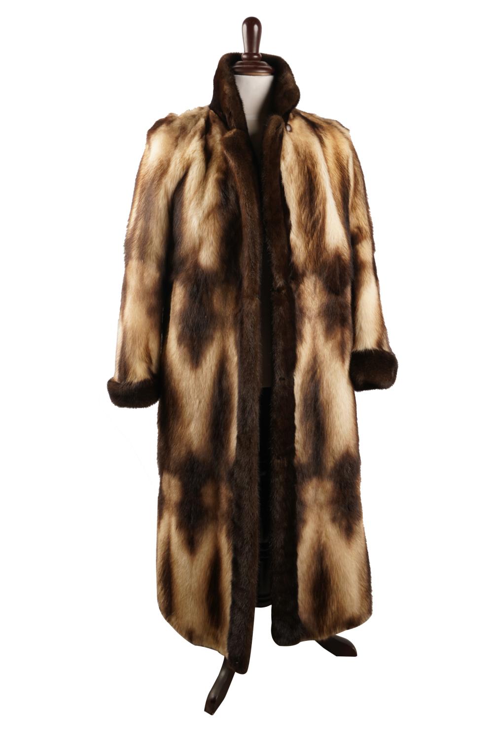 Appraisal: FUR COATCondition with no interior labels inches shoulder to shoulder