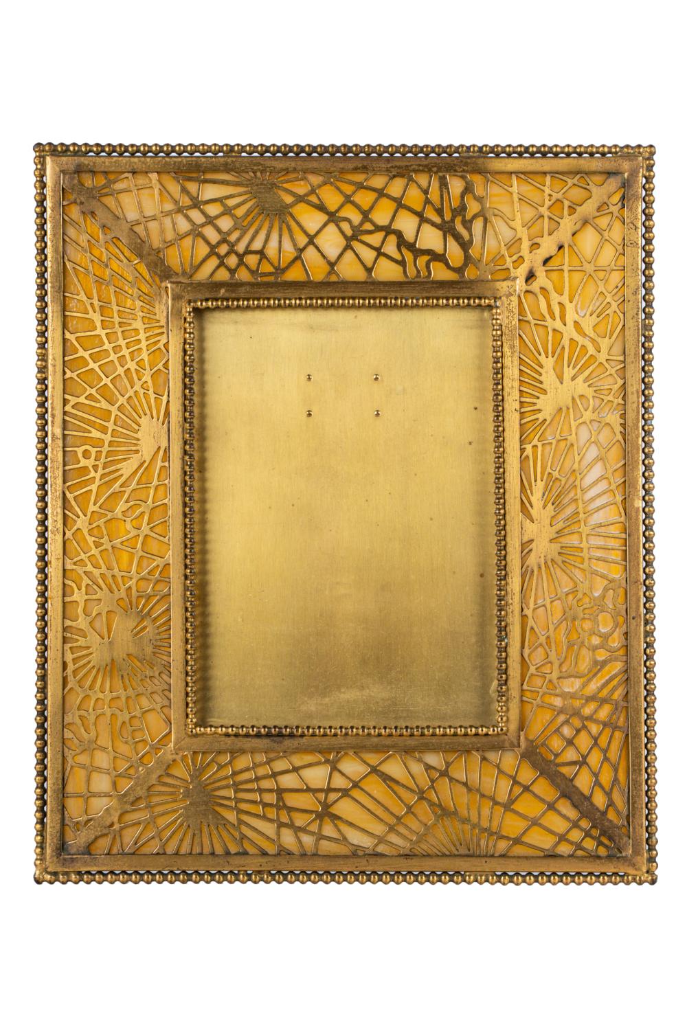 Appraisal: TIFFANY STUDIOS PINE NEEDLE PICTURE FRAMEunsigned stamped to interior side