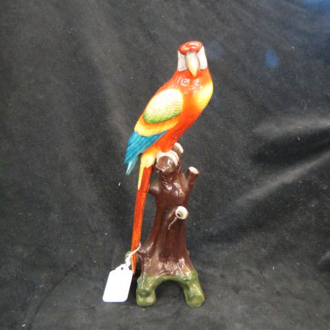 Appraisal: Dresden Porcelain Figurine of a Parrot a figural stump base