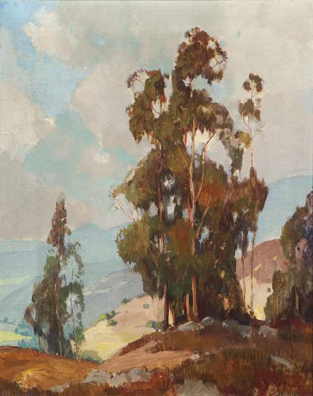 Appraisal: Orrin A White - Pasadena CA Eucalyptus Landscape