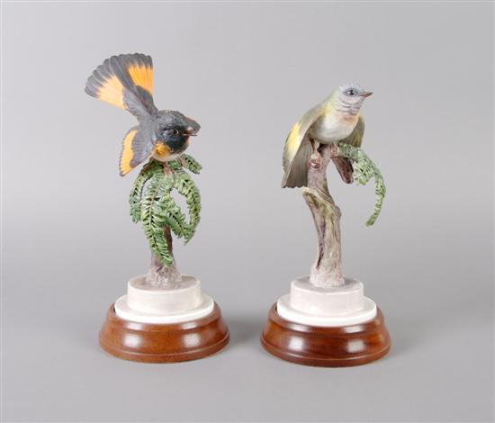 Appraisal: A Pair of Royal Worcester Dorothy Doughty Birds American Redstart