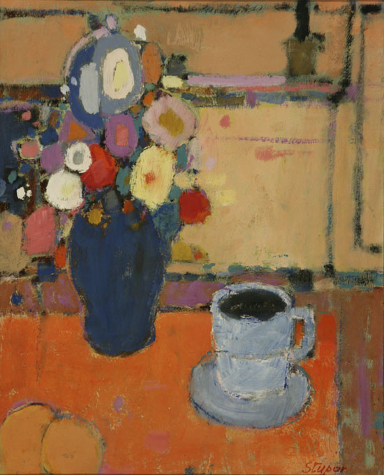 Appraisal: Marko Stupar French b Still Life with Flowers in a