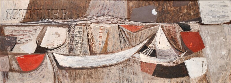 Appraisal: Kwong Yeu Ting Kuang Yaoding Chinese - Boats on a