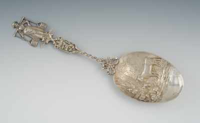 Appraisal: A German Silver Decorative Spoon Apprx - L cast relief