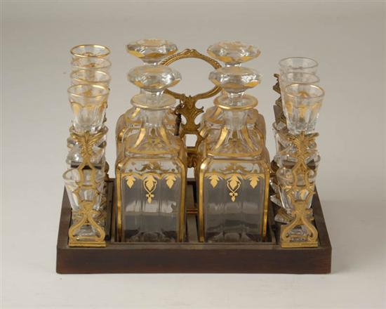 Appraisal: A th C Cordial Set probably French having four blown