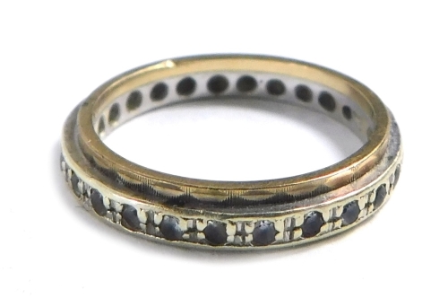 Appraisal: A ct gold eternity ring two line design set with