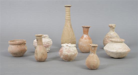 Appraisal: A Collection of Nine Roman or Near Eastern Earthenware Vessels