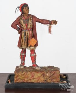 Appraisal: Wax figure of the Seminole leader Osceola signed and titled