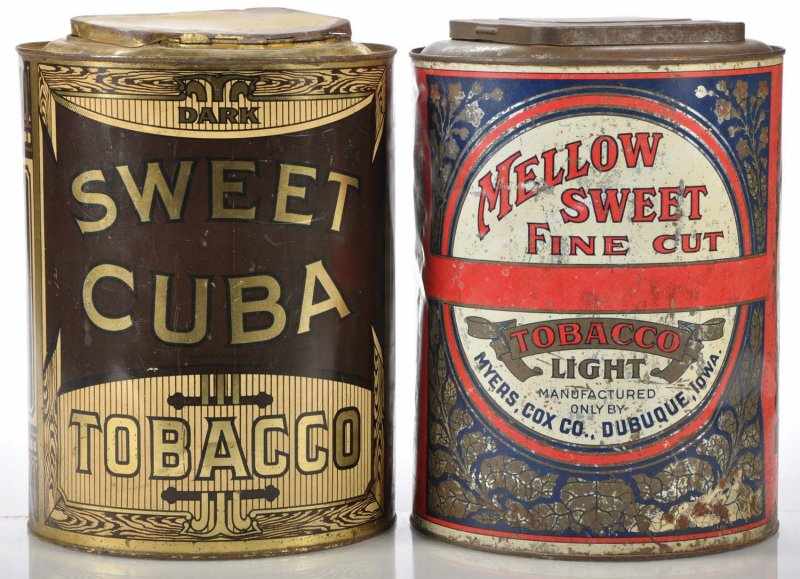 Appraisal: Lot of Round Tobacco Store Canisters Description Fine lot includes