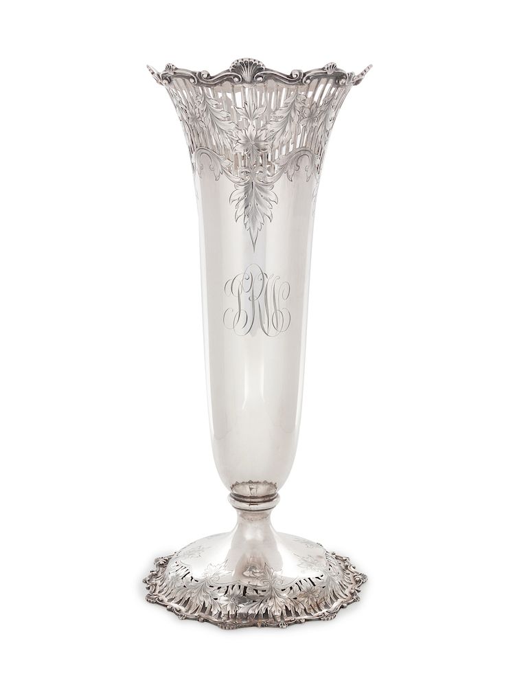 Appraisal: An American Silver Trumpet Vase The Sweetser Co New York