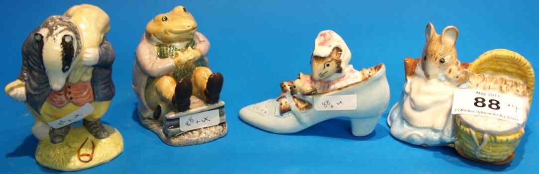 Appraisal: Royal Albert Beatrix Potter Figures Tommy Brock The Old Woman