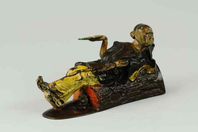 Appraisal: RECLINING CHINAMAN MECHANICAL BANK J E Stevens Co designed by