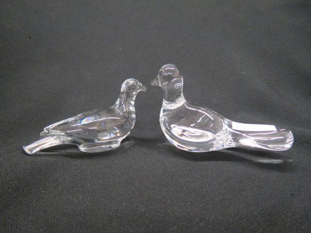 Appraisal: Pair of Baccarat Crystal Figurines of Doves to long signed