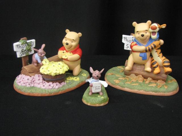 Appraisal: Three Pooh Porcelain Figurines including Just for You Mama In