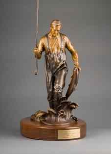 Appraisal: RIP CASWELL ORIGINAL BRONZE FIGURATIVE SCULPTURE Oregon born -active Rip