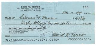 Appraisal: Autographs Collection of Over Bank Checks Endorsed by Magicians s-