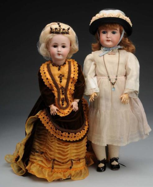 Appraisal: Lot of German Bisque Girls Description Germany Ca -inch doll