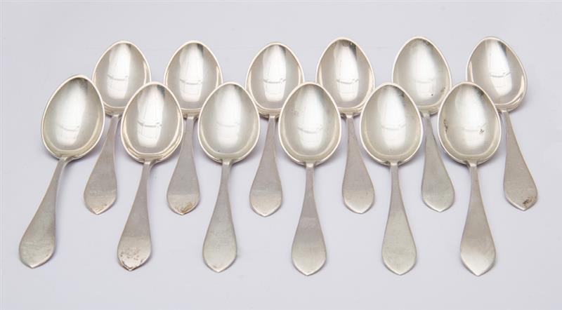 Appraisal: SET OF TWELVE WATSON CO SILVER DEMITASSE SPOONS With pointed