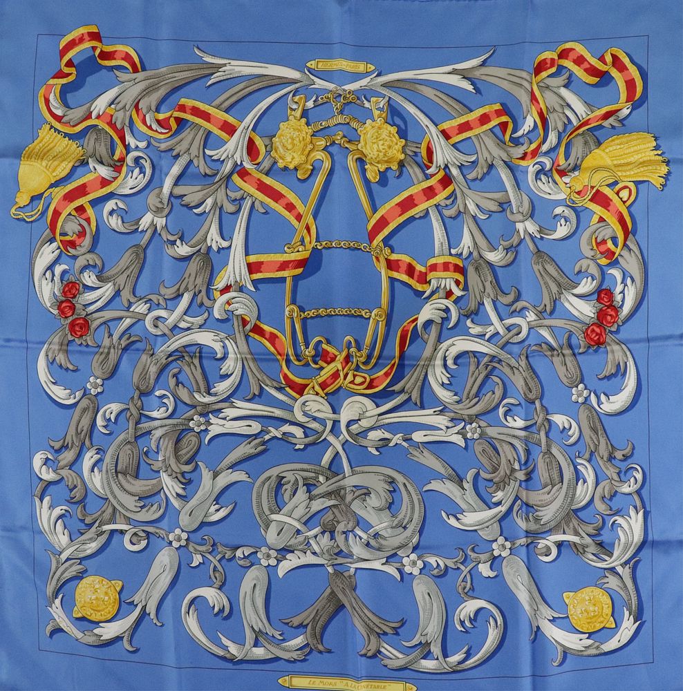 Appraisal: Hermes Silk Scarf - Le Mors 'A La Conetable Hermes