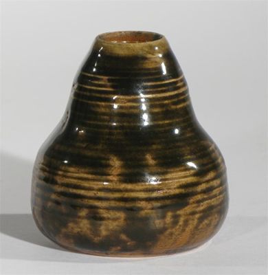 Appraisal: A Martin Brothers stoneware gourd vase swollen body with tapering