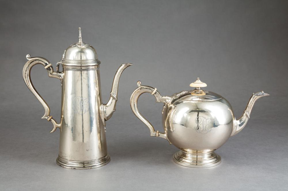 Appraisal: American Sterling Silver Coffee Pot and Teapot in the George