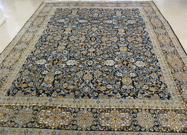 Appraisal: PERSIAN KERMAN CARPET blue field ' x '