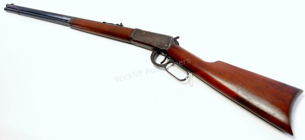 Appraisal: Winchester Model Lever Action Sporting Rifle-Blued Octagonal barrel Chambered in