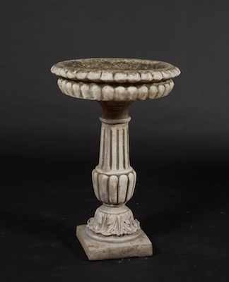 Appraisal: A Lovely Garden Bird Bath Bird bath in sections with