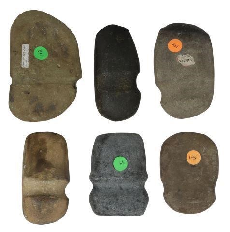 Appraisal: lot of Stone axe heads one marked found in West