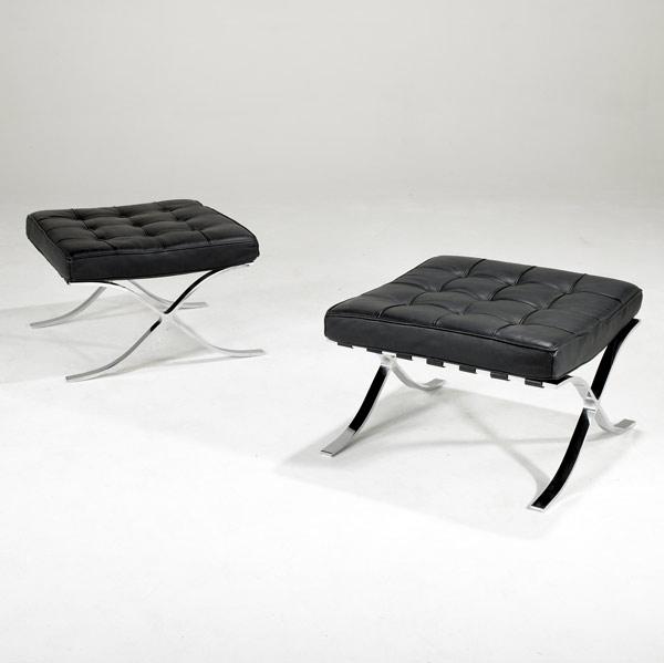 Appraisal: STYLE OF MIES VAN DER ROHE Barcelona ottomans in leather