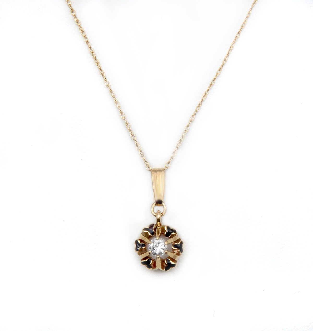 Appraisal: K DIAMOND SOLITAIRE PENDANT NECKLACE CTW diamond is featured in