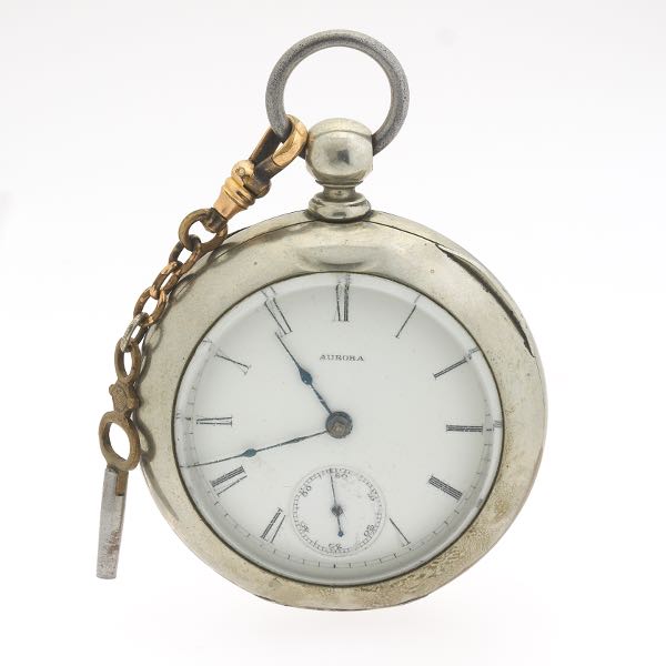 Appraisal: AURORA POCKET WATCH mm case Circa key wind key set