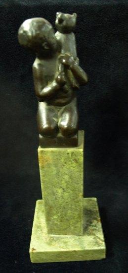 Appraisal: Philip Lindsey Clark A small bronze of a kneeling child