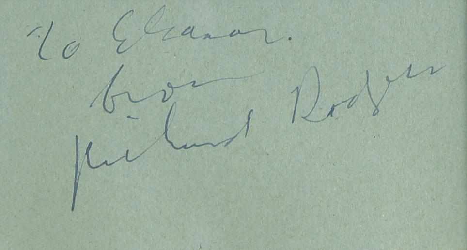 Appraisal: RODGERS HART Cut Signatures ''Richard Rodgers'' and ''Lorenz Hart'' each