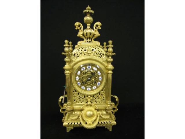 Appraisal: Tiffany French Mantle Clock tall circa soled brass case with