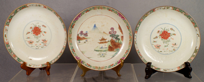 Appraisal: Chinese export porcelain Batavia ware pcs to include pr plates