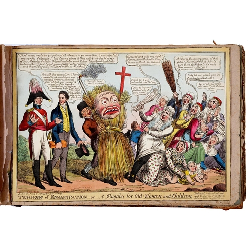 Appraisal: A Regency scrapbook of caricatures and other decorative prints late