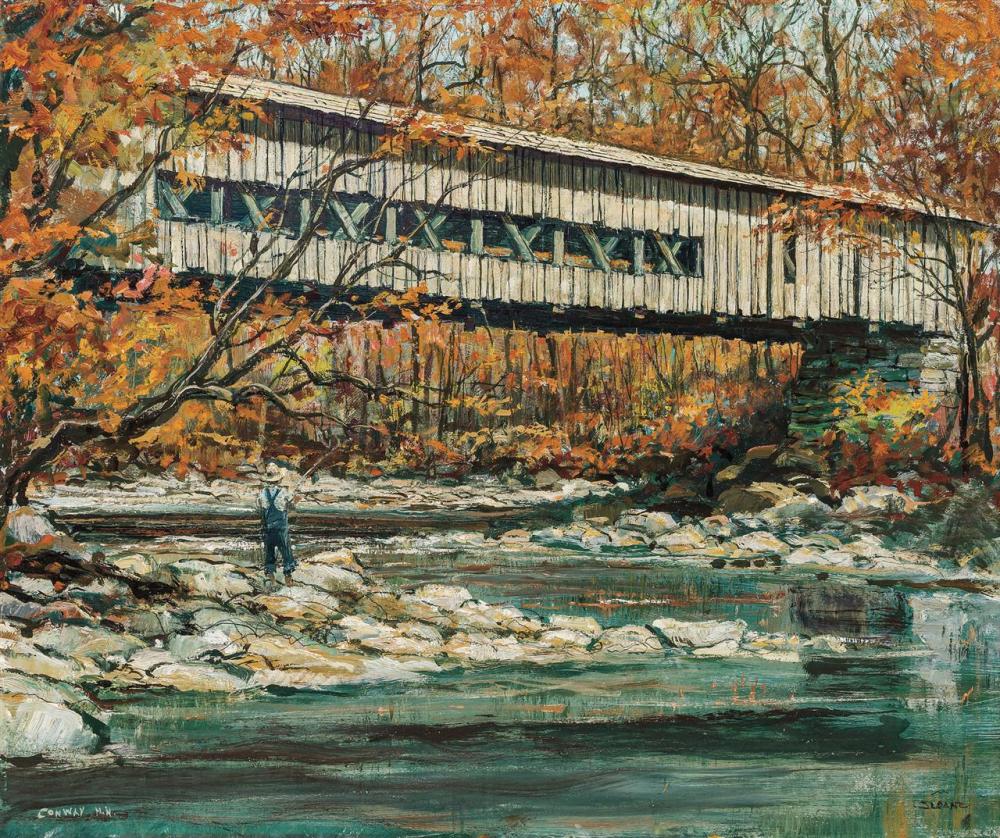 Appraisal: ERIC SLOANE American - The Old Covered Bridge Conway New