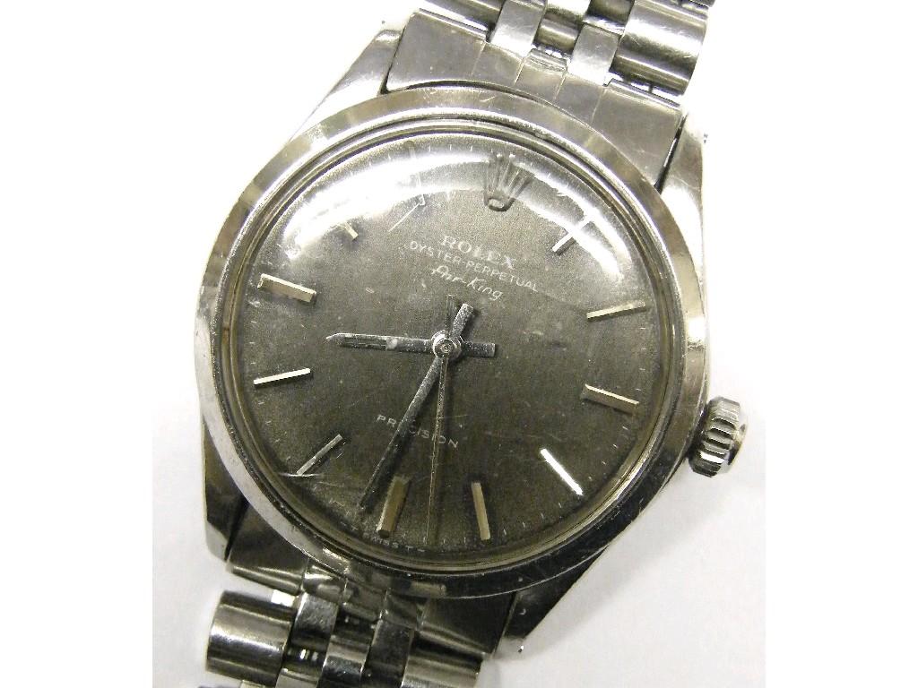 Appraisal: - -A Rolex Oyster Perpetual Airking stainless steel gentleman's bracelet